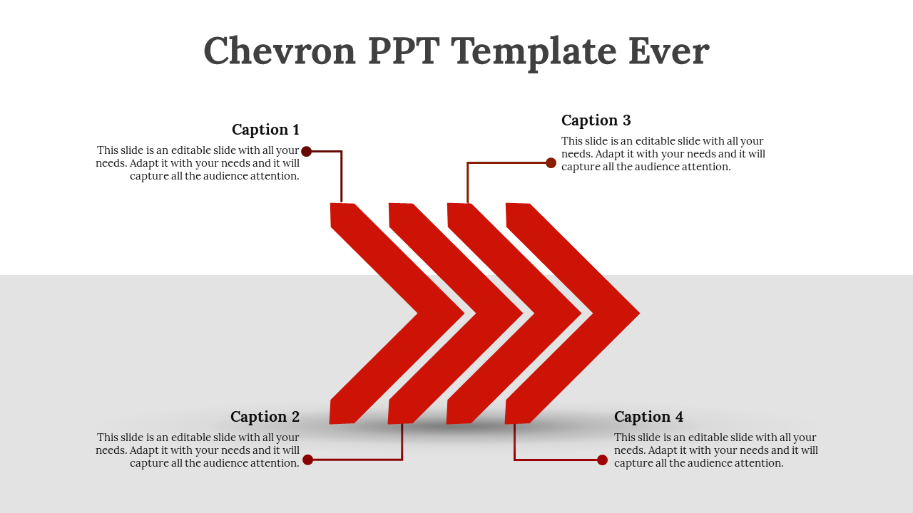 Easy To Editable Chevron PPT Presentation Template