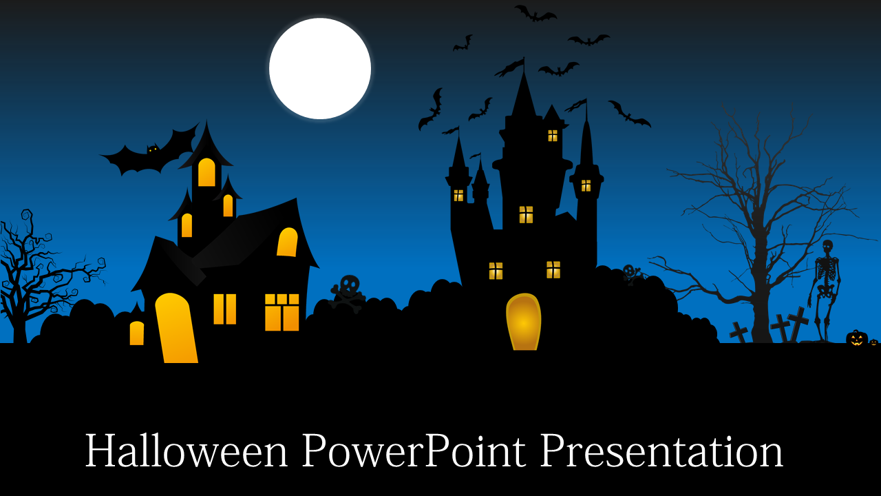 Scary Halloween PowerPoint Template For  PPT Slides