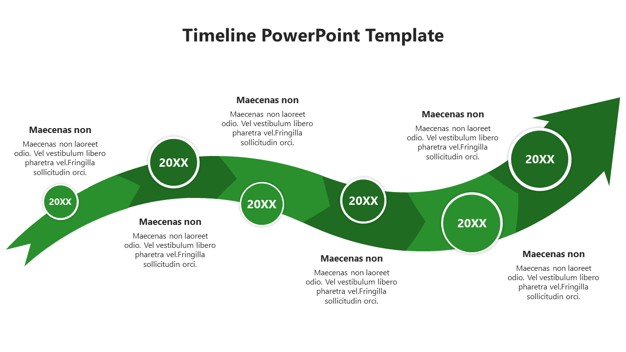 Timeline PowerPoint Template-Green