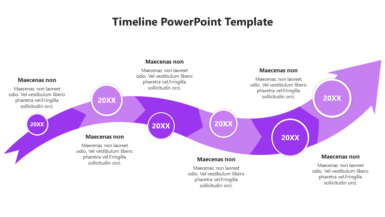 Attractive Arrow Timeline PPT and Google Slides Template 