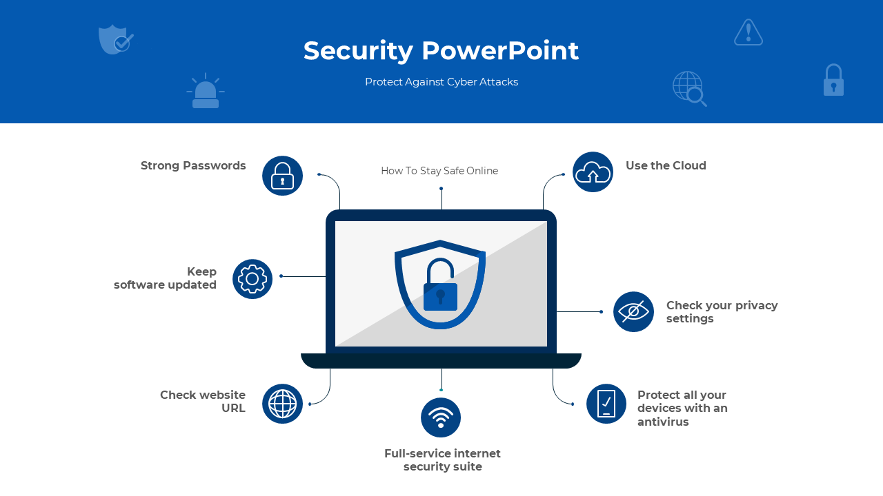 Security PowerPoint Templates-Blue