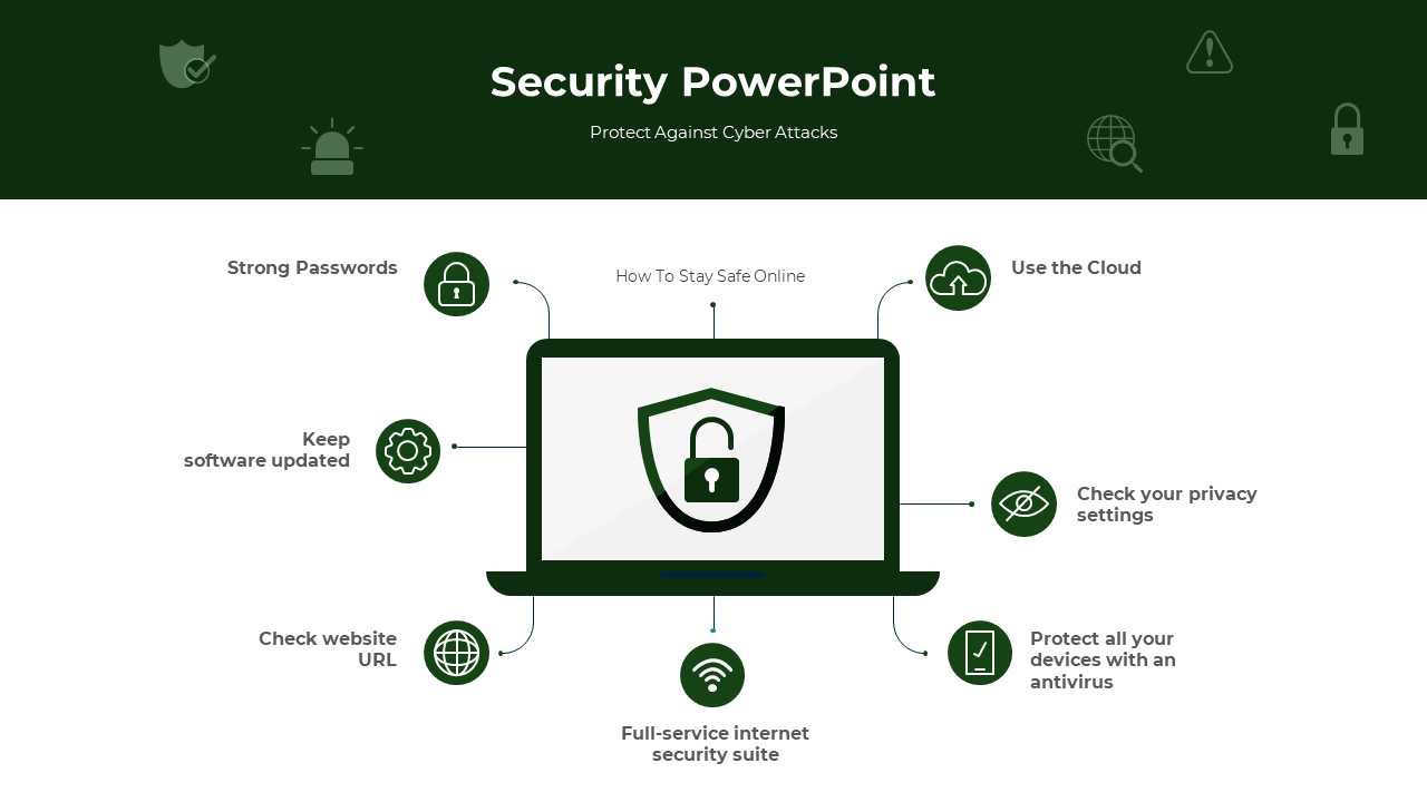 Security PowerPoint Templates-Green