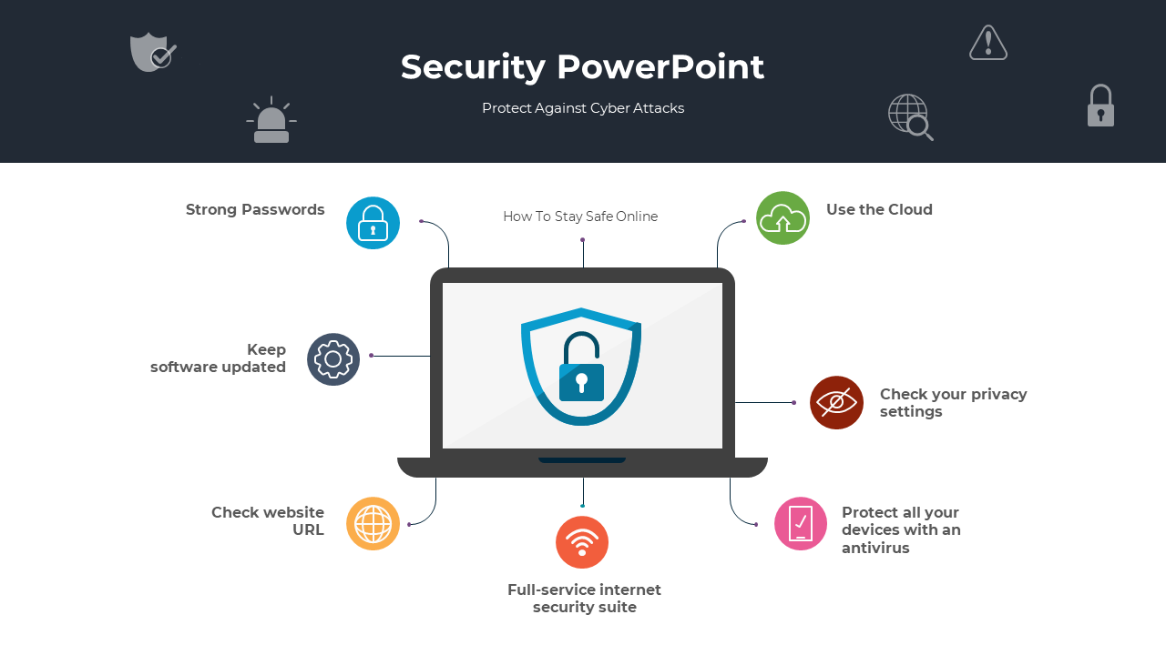 Security PowerPoint Templates-Multicolor