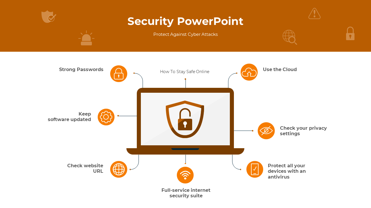 Security PowerPoint Templates-Orange