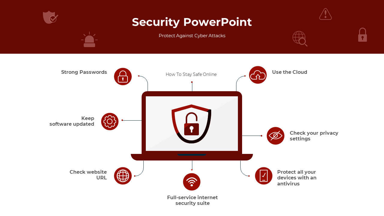 Security PowerPoint Templates-Red