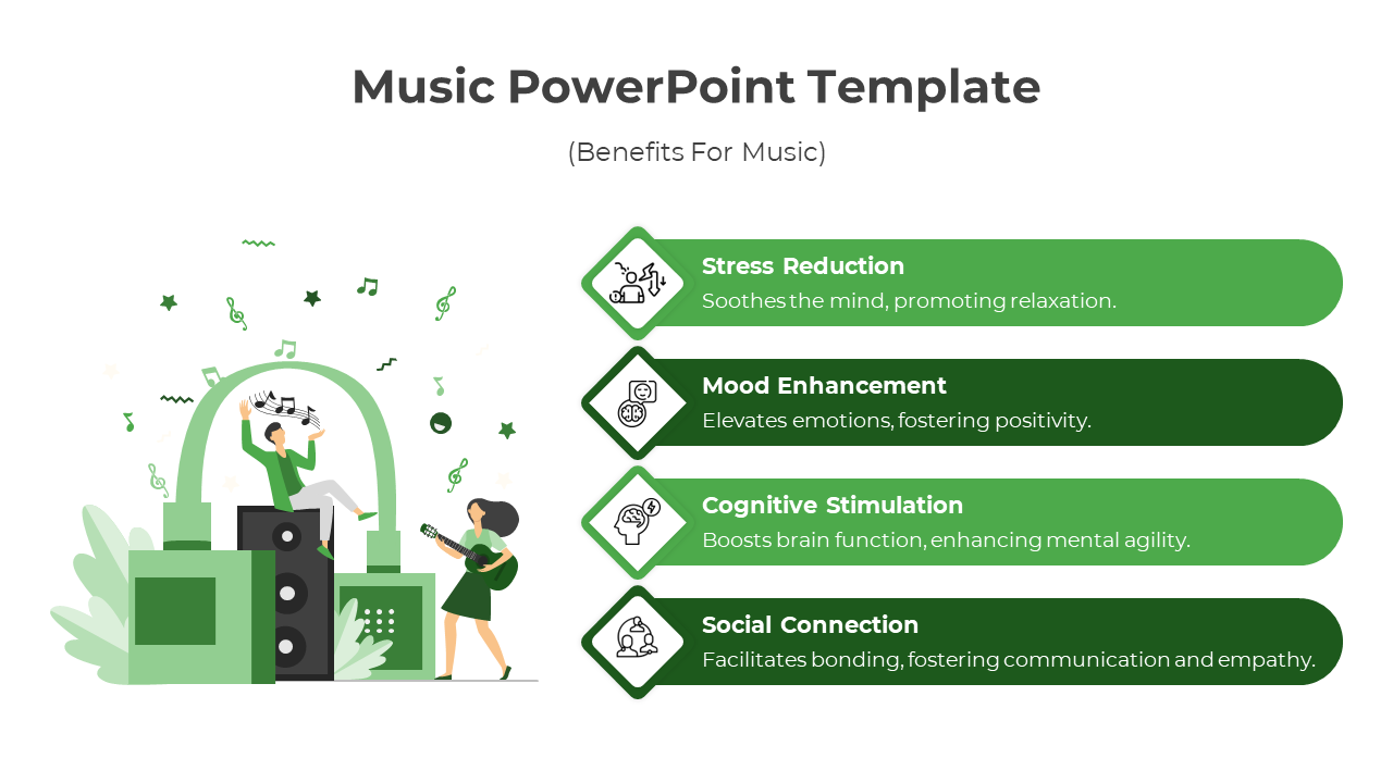 Music PowerPoint Templates-4-Green