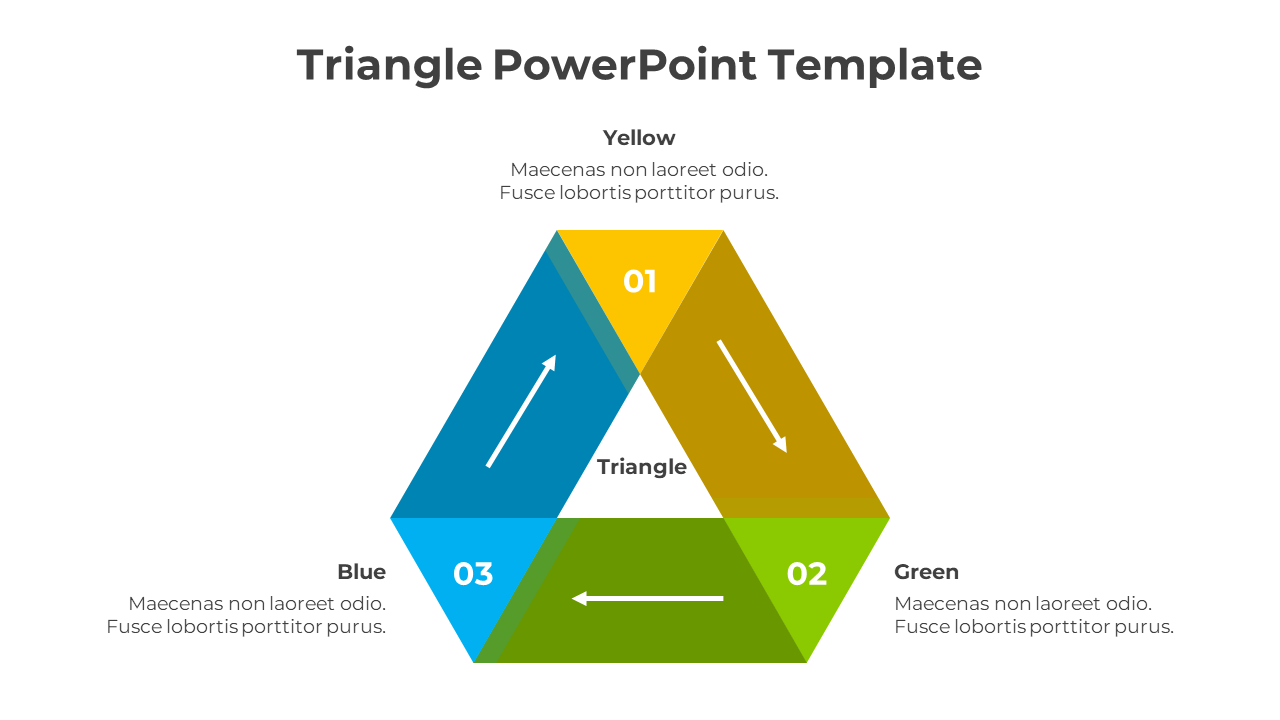 Triangle PowerPoint Template-Multicolor