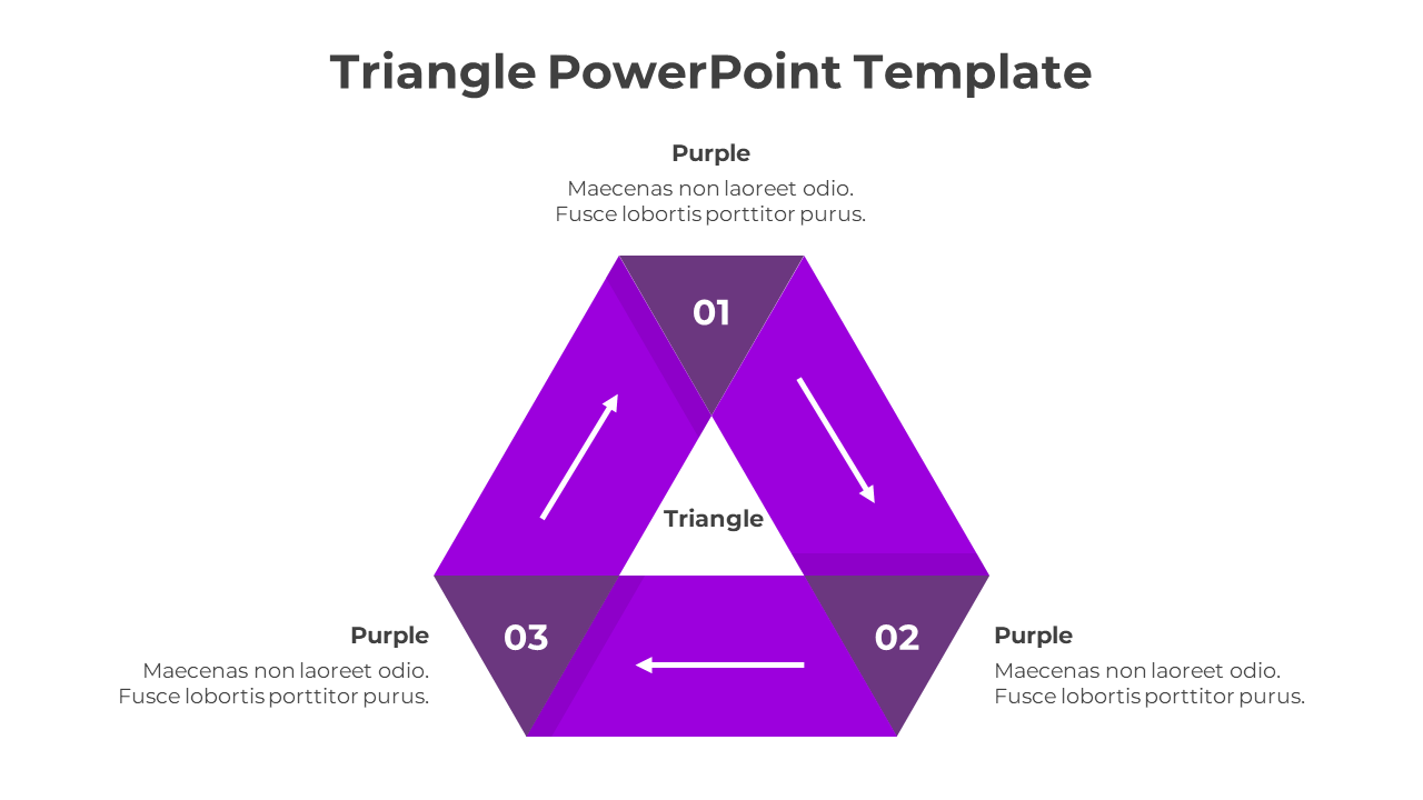 Triangle PowerPoint Template-Purple
