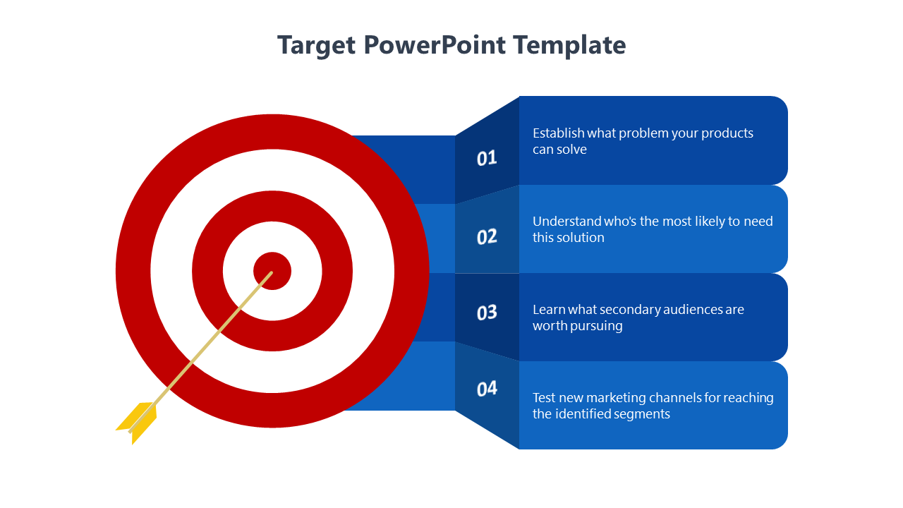 Target PowerPoint And Google Slides Template With Blue