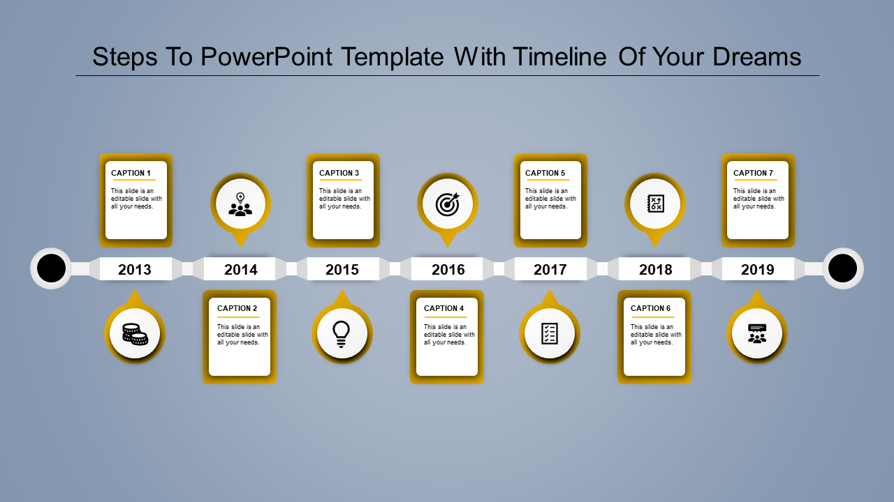 Linear timeline with yellow milestone dots on lines representing project phases from September to February.