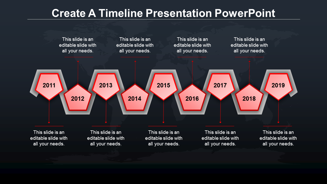 Dynamic yellow timeline infographic showing four key years, with a wave-like flow and corresponding milestone icons.