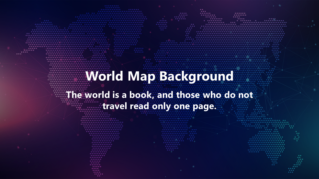 Free - Majestic World Map Background PowerPoint And Google Slides