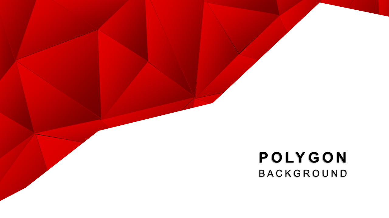 Red Polygonal Background PowerPoint Template