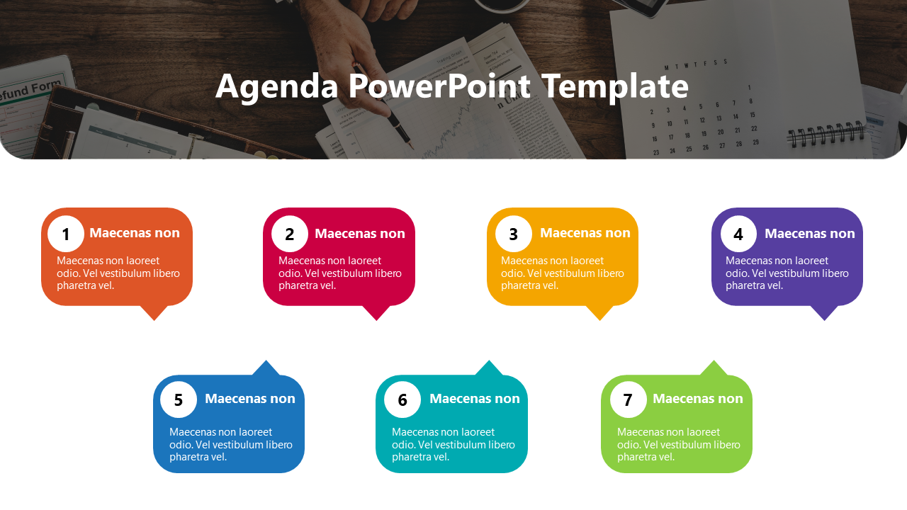 Agenda Slide Template PPT-7-Multicolor