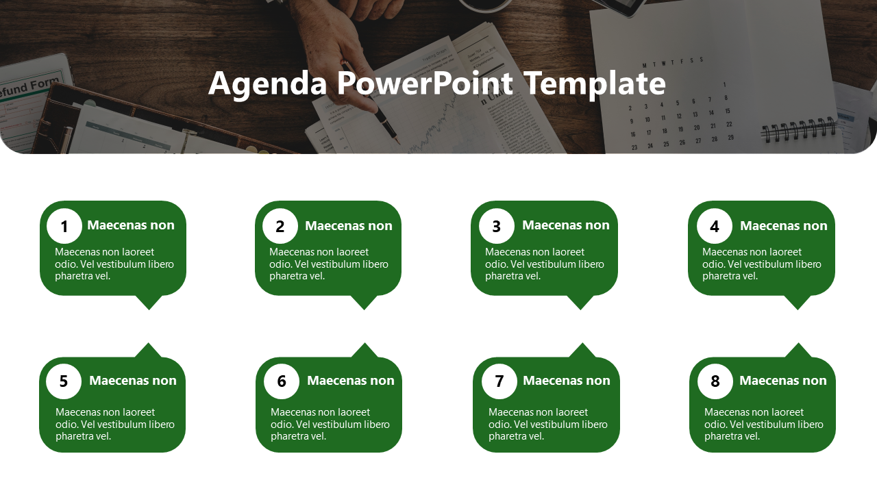 Agenda Slides In PowerPoint 2010-green-8