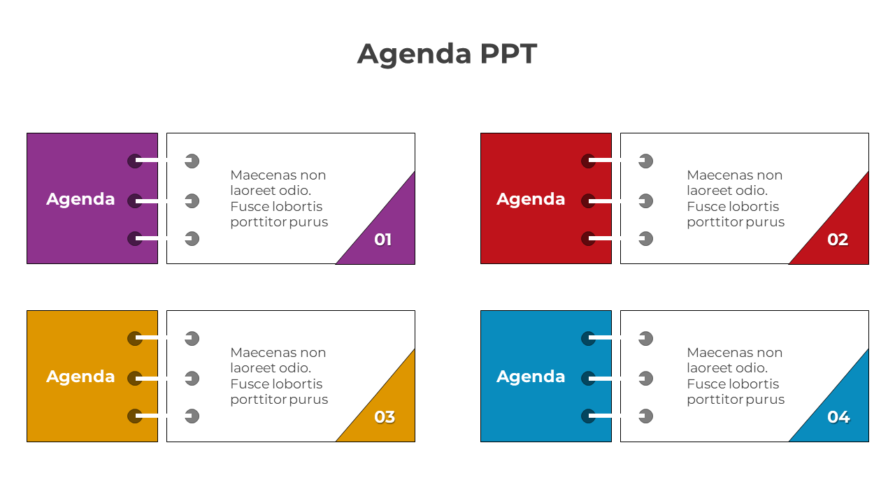 Colorful Agenda PowerPoint And Google Slides Template