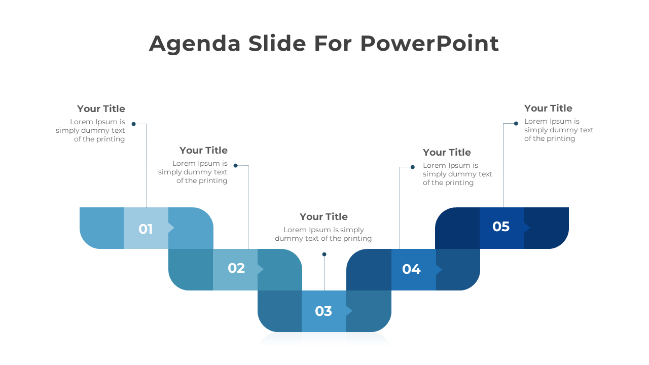 Agenda Slide For PowerPoint-5-Blue