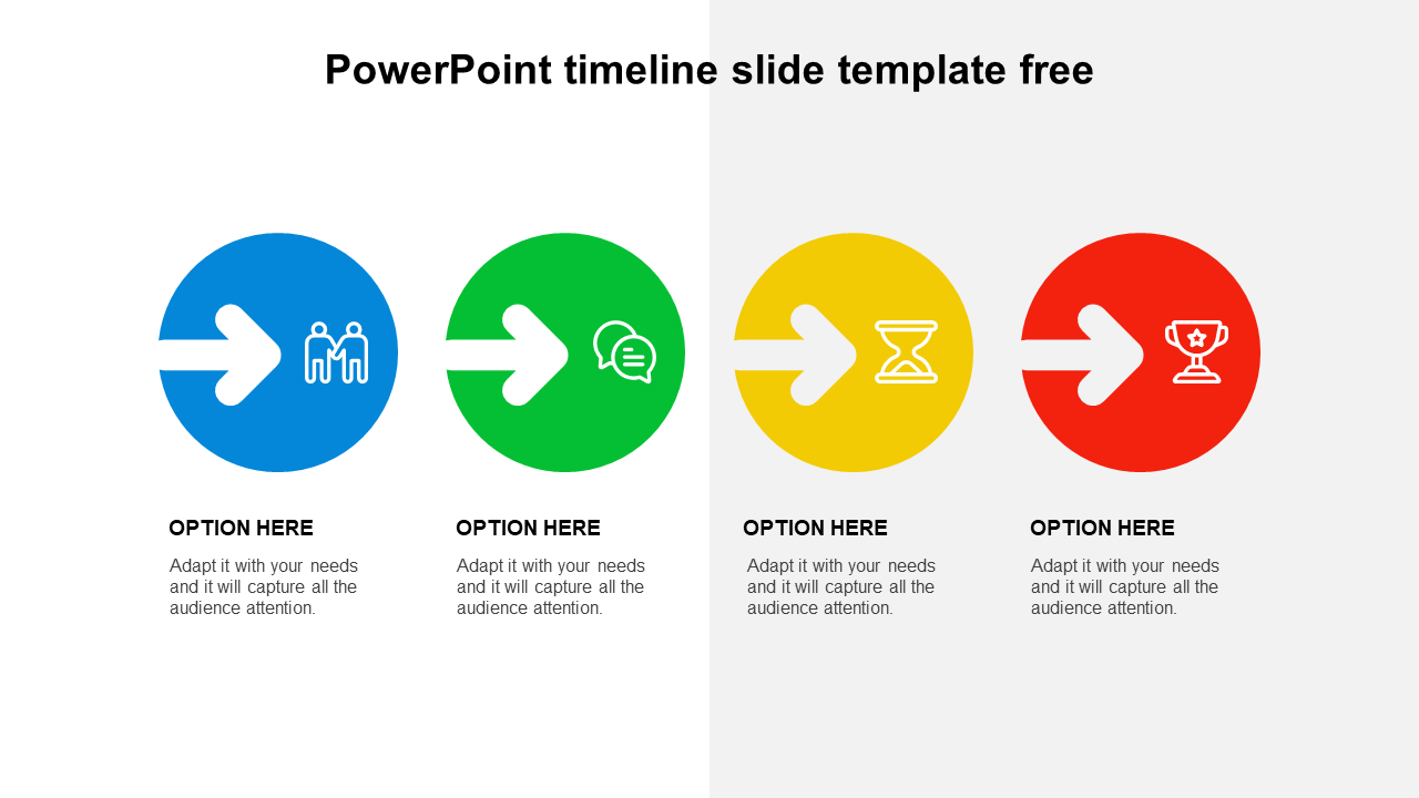 Free - Free Colorful 4 Steps Powerpoint Slide Template - Circle