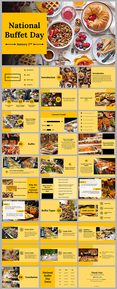 Buffet Powerpoint Background National Buffet Day PPT And Google Slides Templates