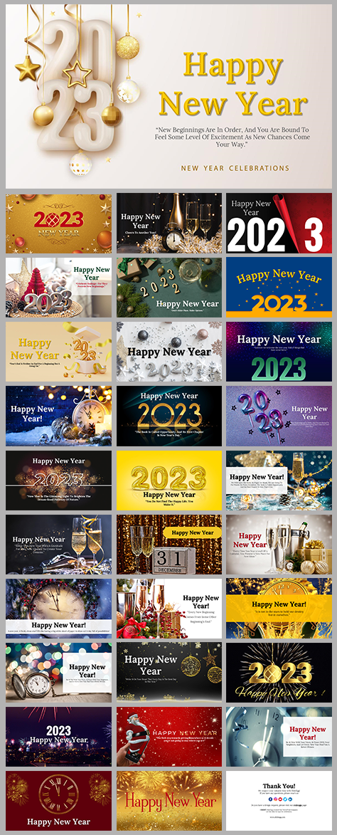 Happy New Year Background PowerPoint and Google Slides