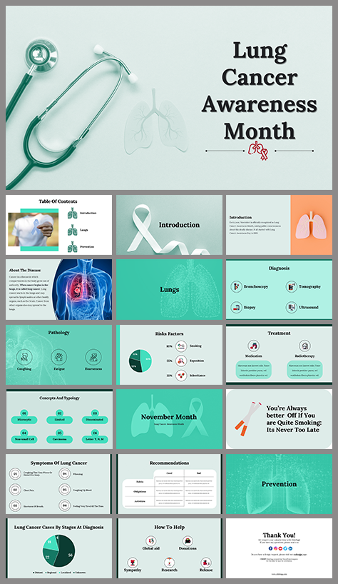 Lung Cancer Awareness Month PowerPoint And Google Slides
