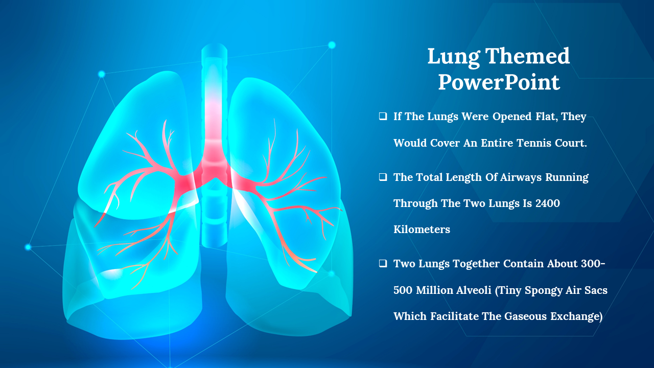 Free Lung Themed PowerPoint Template