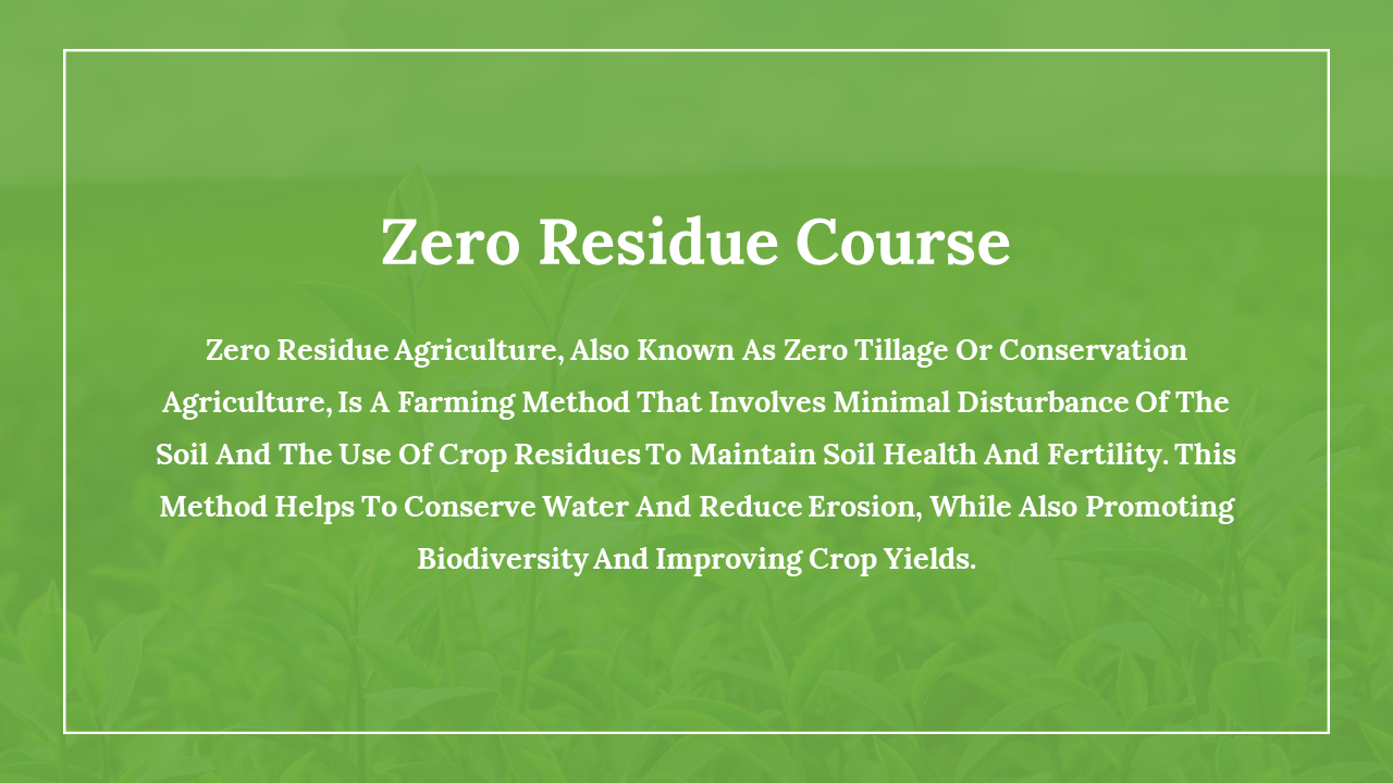 Free - Use This Zero Residue Course Google Theme And PowerPoint
