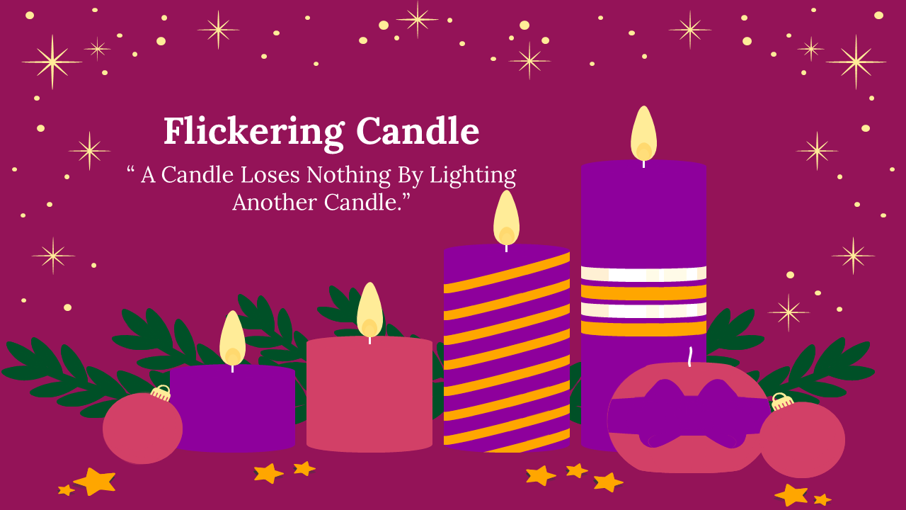 Free - Flickering Candle PPT Background And Google Slides