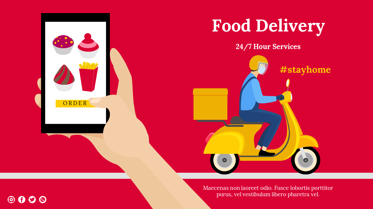 Food Delivery PPT Template