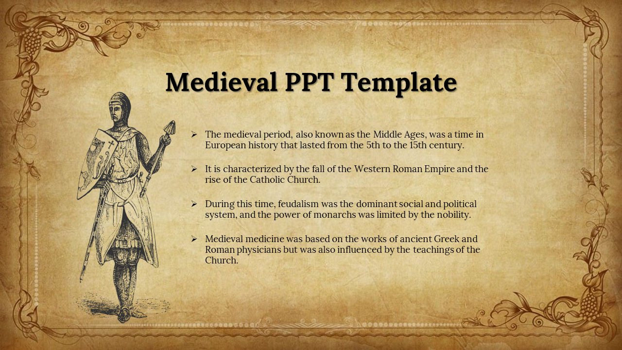 Easy To Editable Medieval PPT And Google Slides Template 