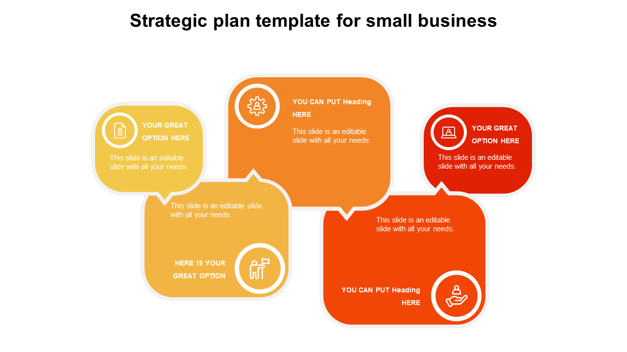 Creative Strategic Plan Template For Small Business Slide