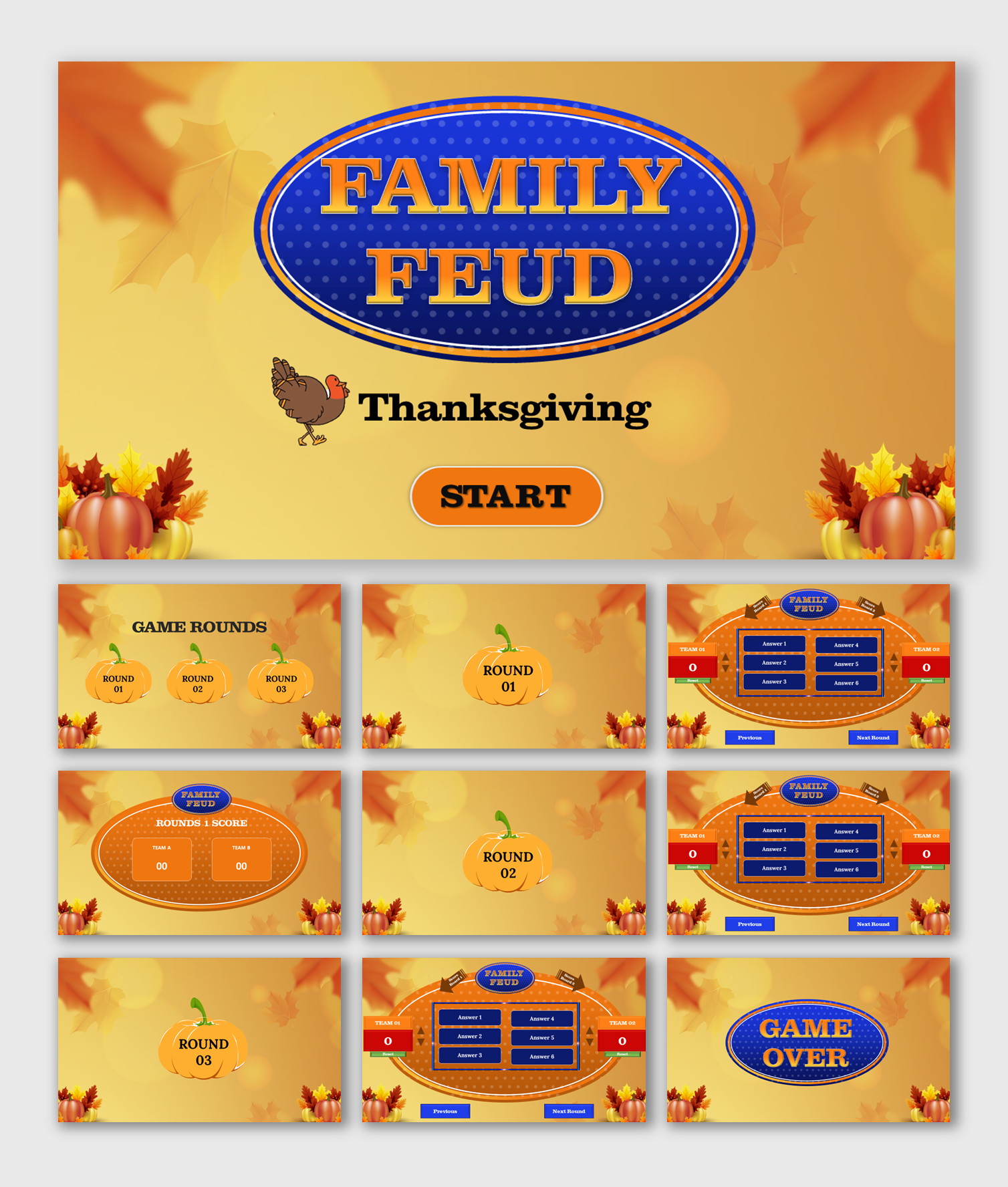 thanksgiving family feud powerpoint and google slides themes