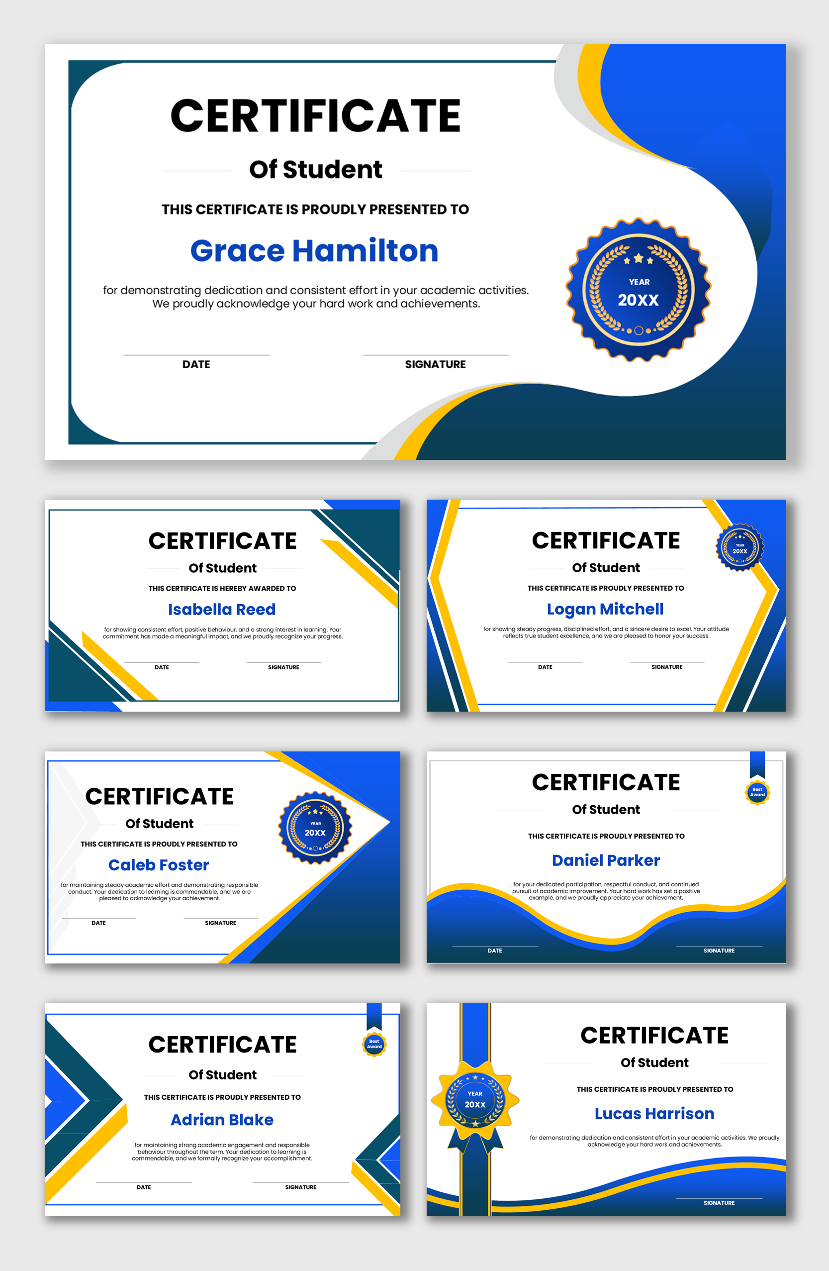 Student Certificate Canva And Google Slides Template