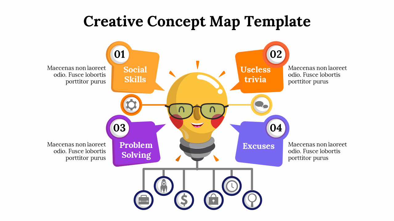 Easy to Edit Creative Concept Map Template And Google Slides