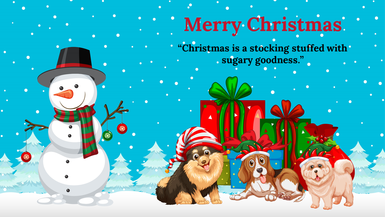 Free - Funny Christmas Backgrounds PowerPoint And Google Slides