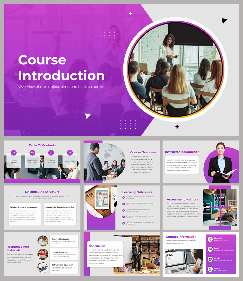 Course Introduction PowerPoint And Google Slides Templates