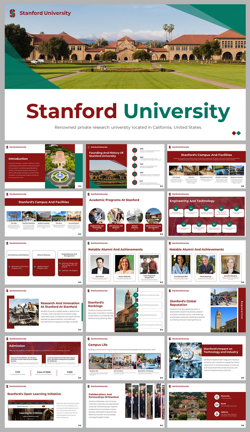 Discover Stanford University PPT And Google Slides Themes