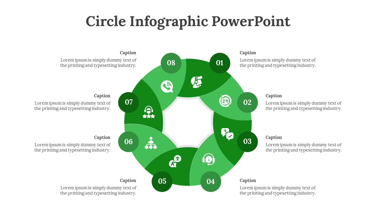 Circle Infographic PowerPoint-Green