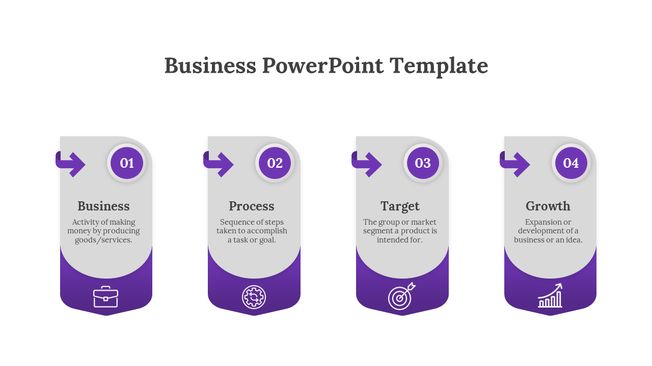 Business PowerPoint Template-Purple