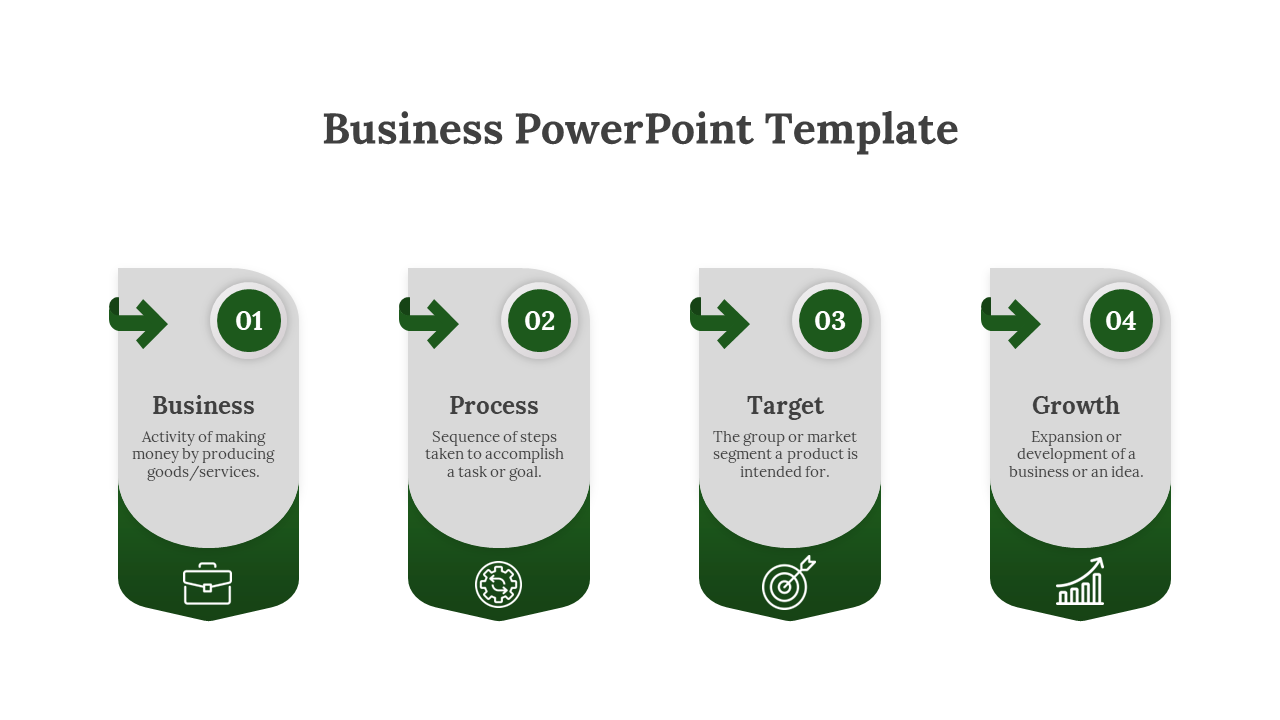 Business PowerPoint Template-Green