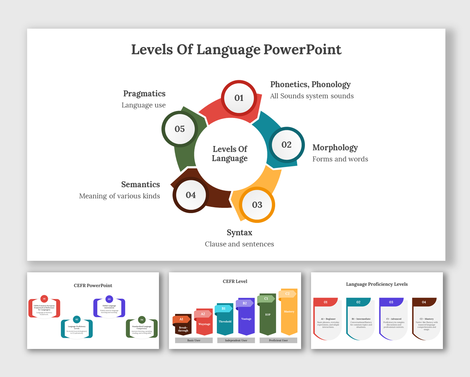 Levels Of Language PowerPoint And Google Slides Templates