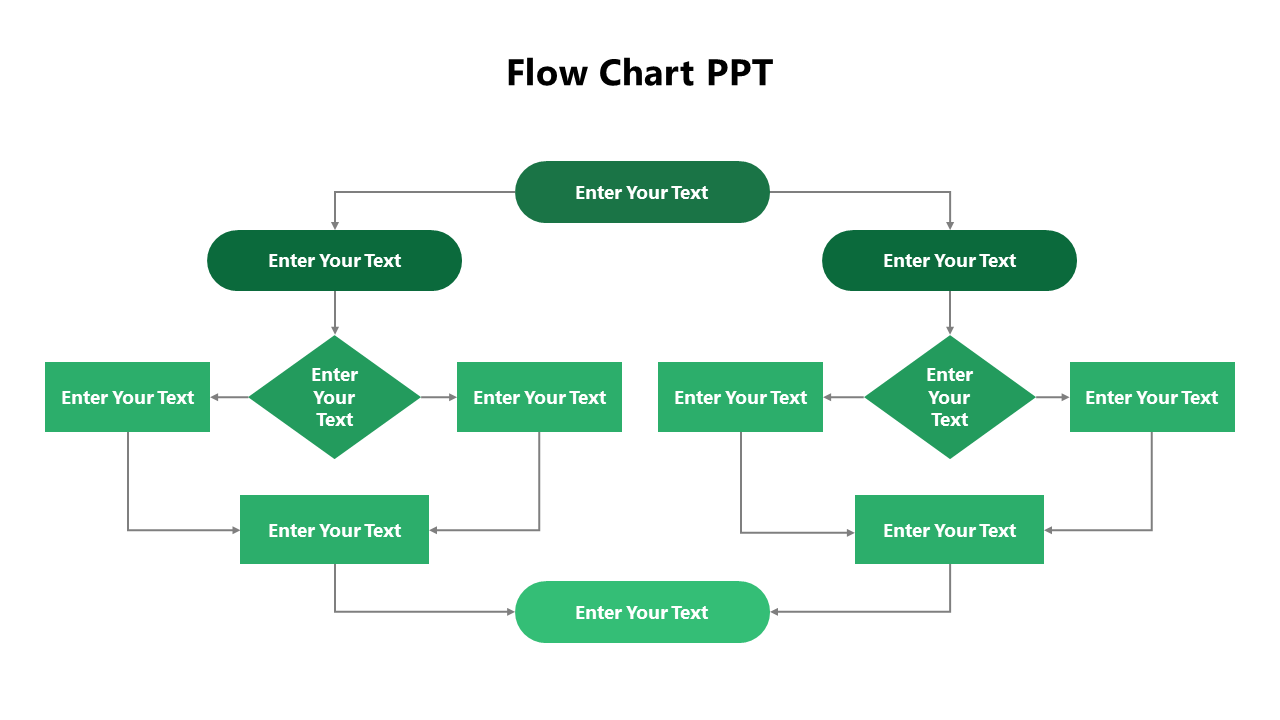 Flow Chart PPT Template-Green