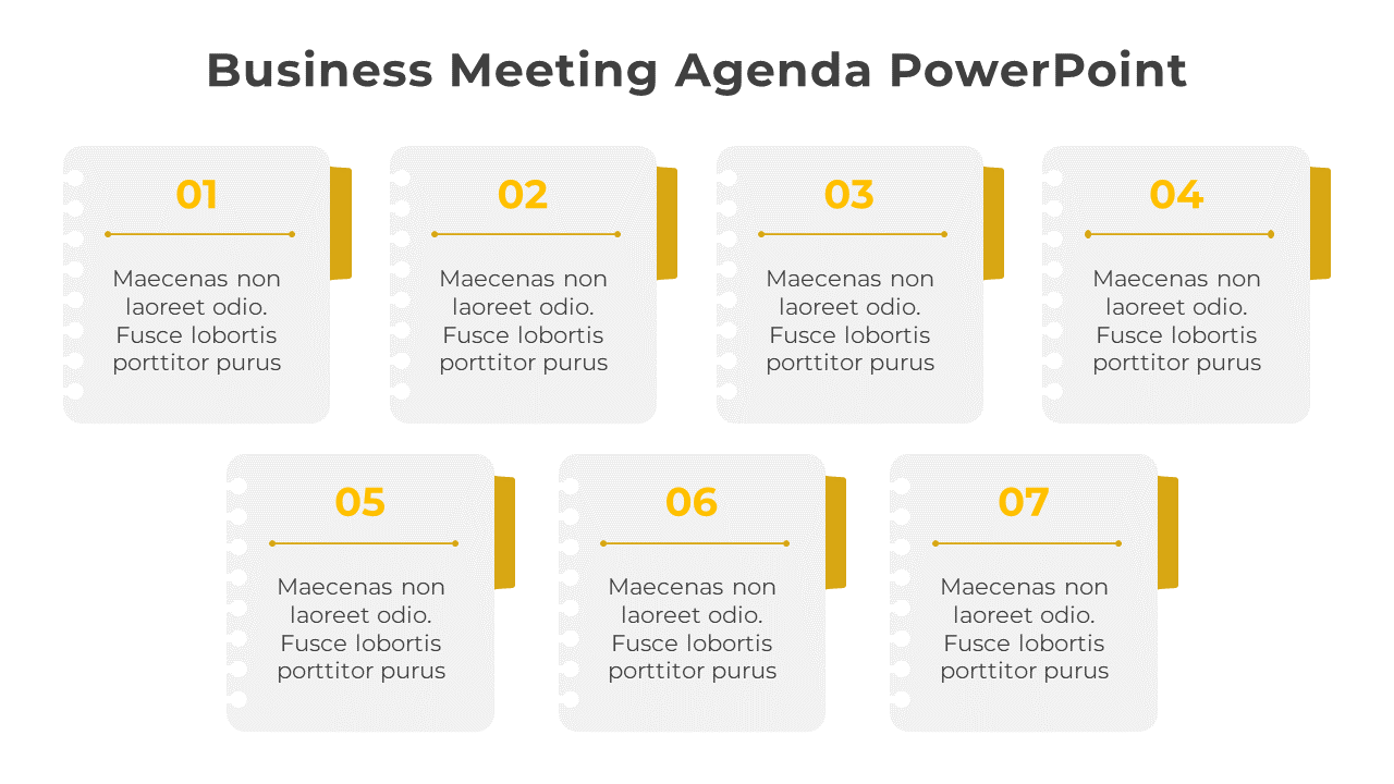 Business Meeting Agenda PowerPoint And Google Slides