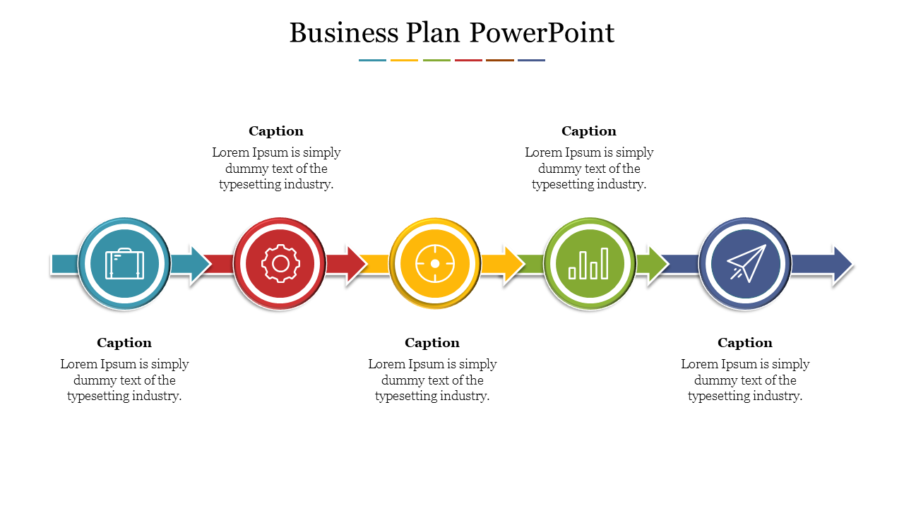 Business Plan PowerPoint With Circle Design