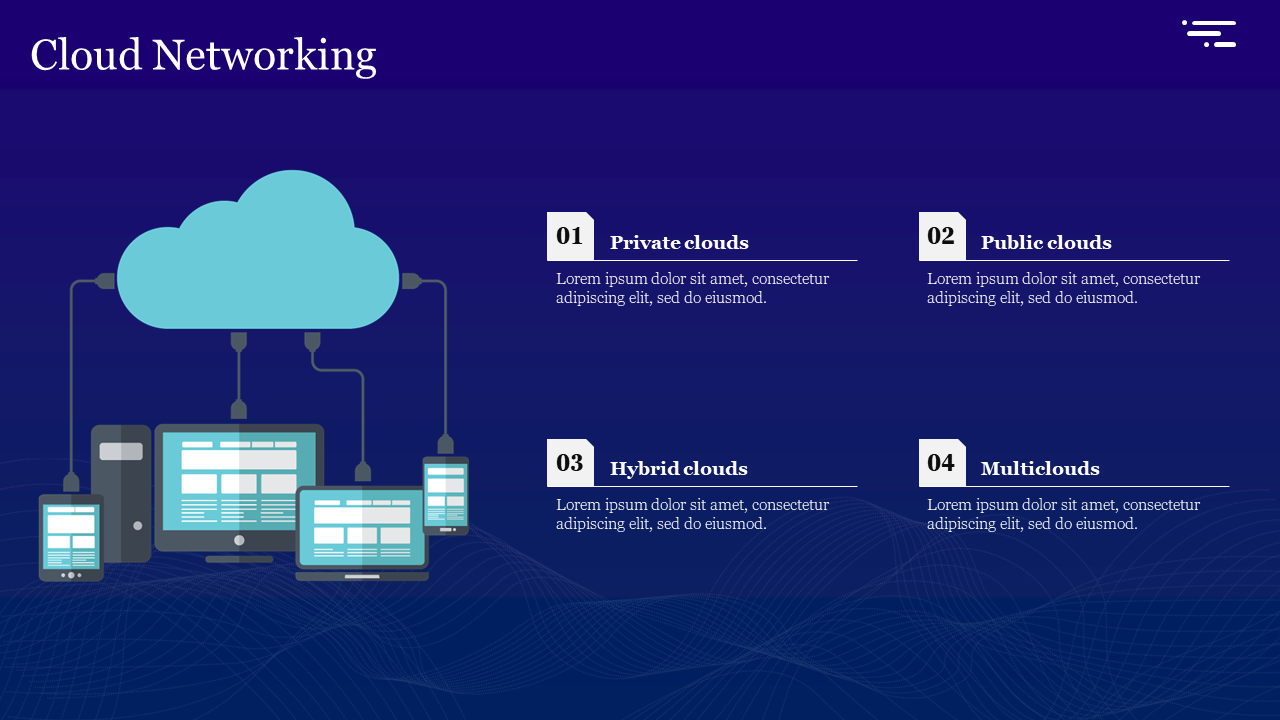 Creative Cloud Networking PPT Presentation Slide
