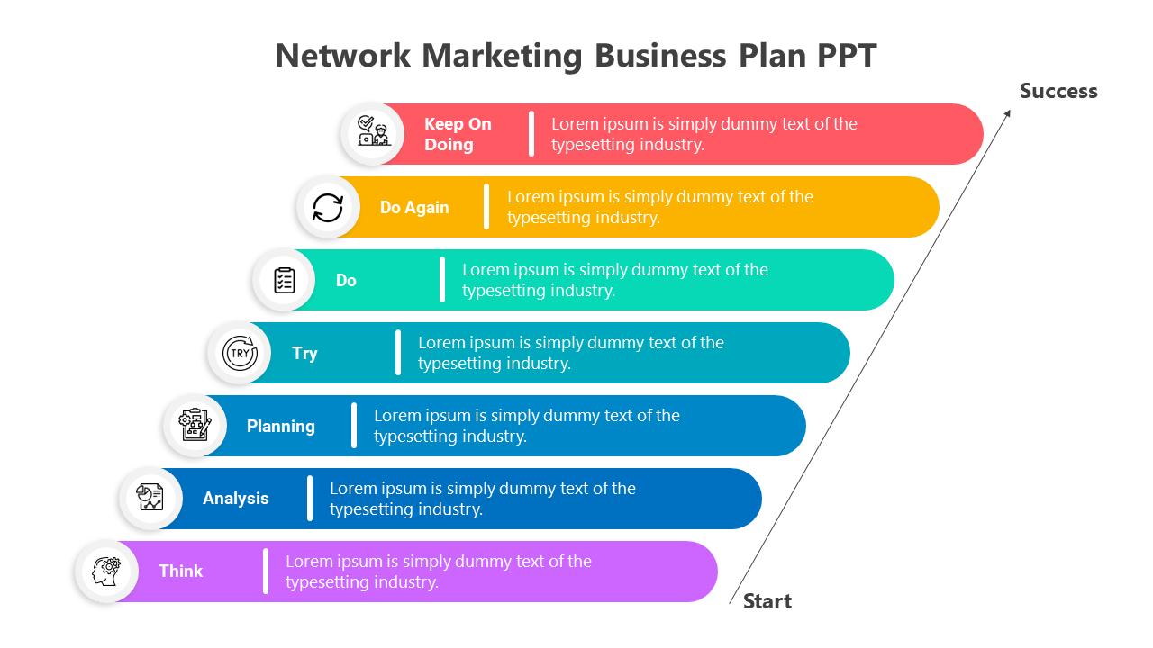 Network Marketing Business Plan PPT With Multicolor Color