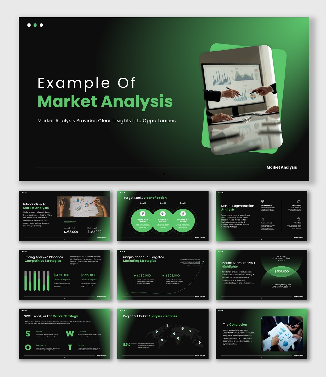 Get This Example Of Market Analysis PPT And Canva Template