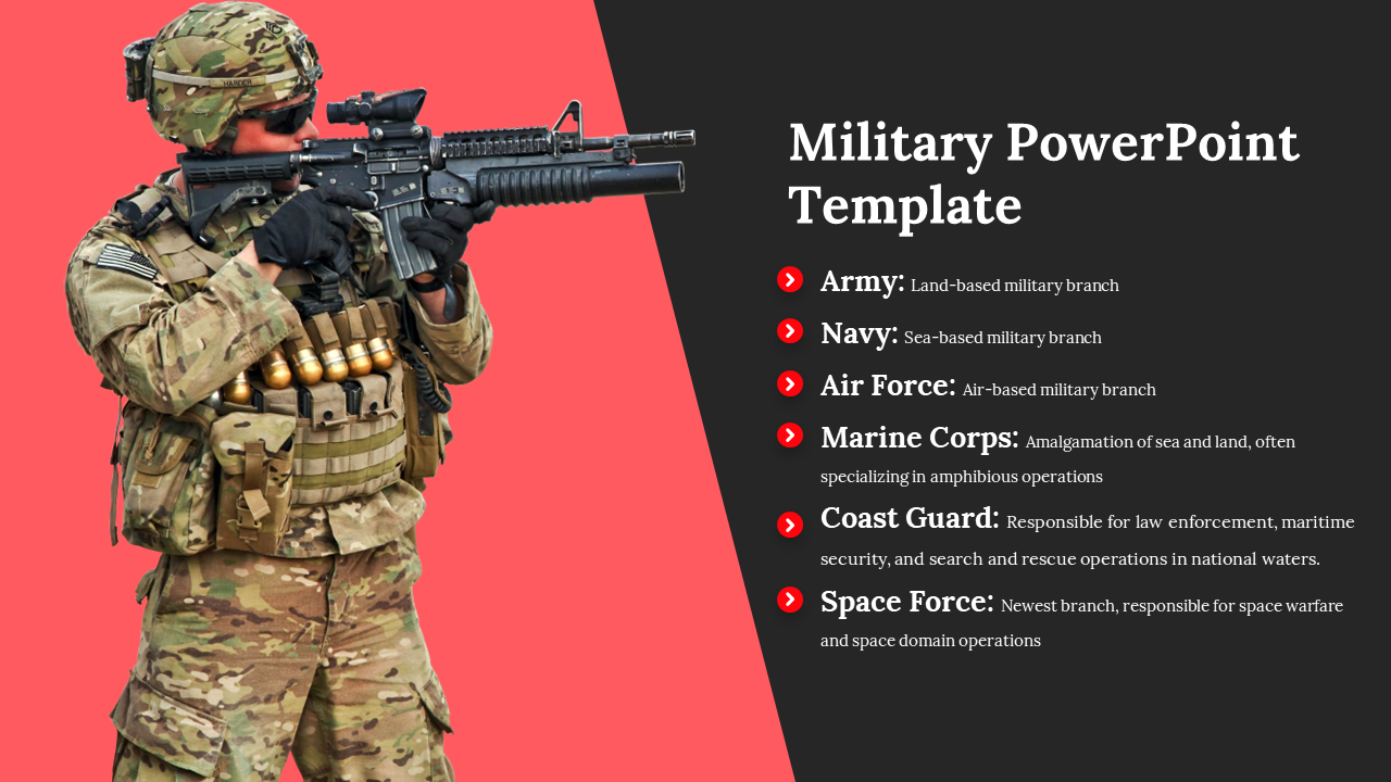 Creative Military PowerPoint And Google Slides Template