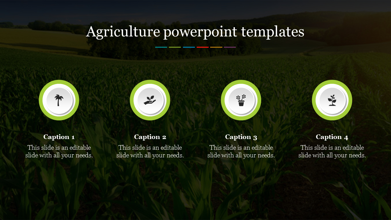 Multicolor Agriculture PowerPoint Templates