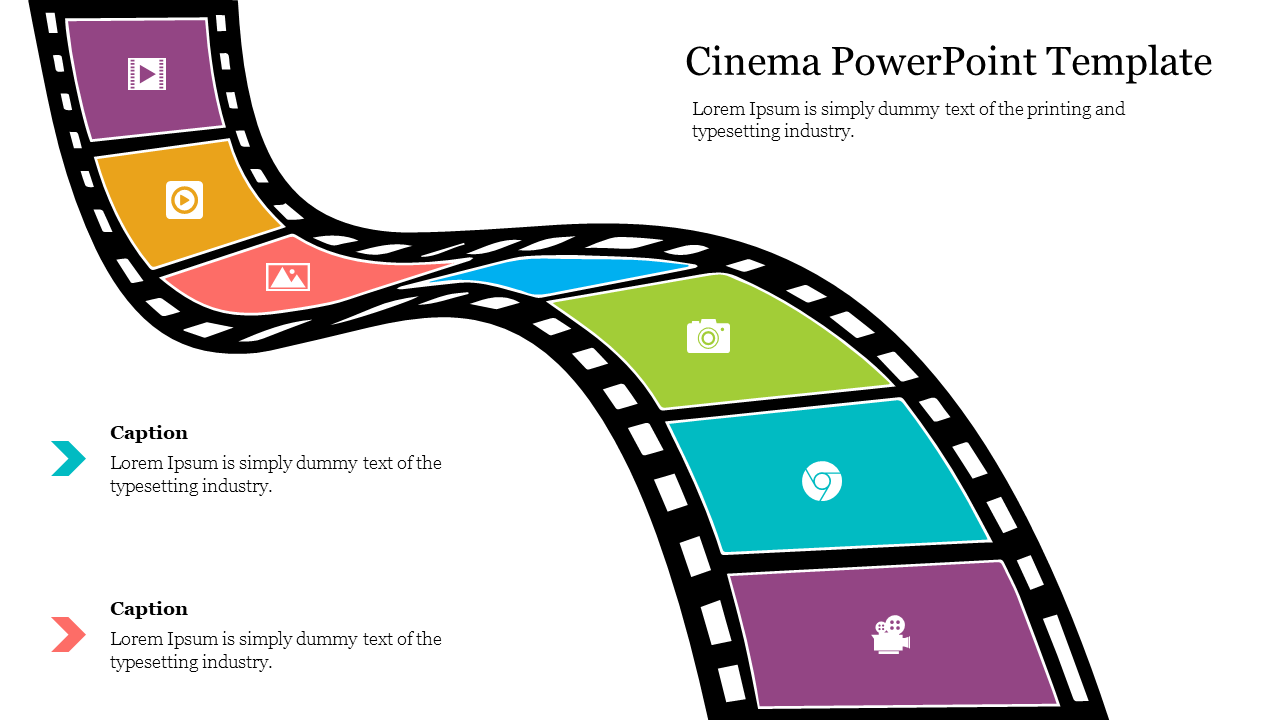 Editable Cinema PowerPoint Template Presentation Design